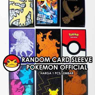 Pokemon Official Card Sleeve Original Random Plastik Pelindung Kartu TCG (1 PCS)