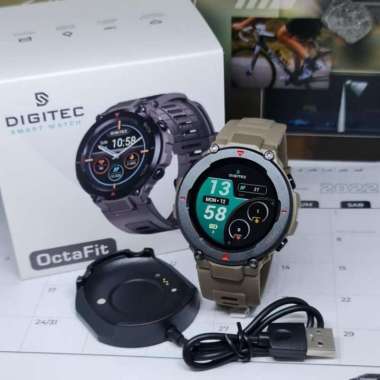 Jam Tangan Digitec Smartwatch Octafit Connect Bluetooth Original Abu-abu