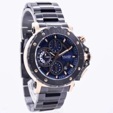 Jam Tangan Pria Balmer 7975 Original Saphire Glass hitam rose biru