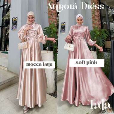 AURORA DRESS by TALAOUTFIT | Gamis Satin | Satin Sateen Silk | Satin Dress | Dress princess | Gaun P