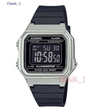 CASIO W-217HM-7BVDF - Jam Tangan Pria - Hitam Silver - W217H