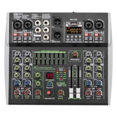 LOMEHO Mixer Audio Professional DSP 99 Effects Bluetooth USB 6 Channel