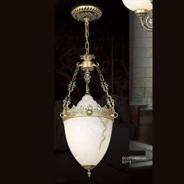 FL 183 / 3 LAMPU GANTUNG HIAS TERAS KLASSIC MINIMALIS KACA KANOPI