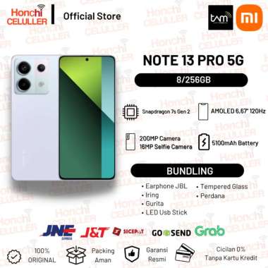 Xiaomi Redmi Note 13 Pro 5G 8/256GB Garansi Resmi Xiaomi Indonesia TAM Note 13 5G 8/256GB Non Bundli