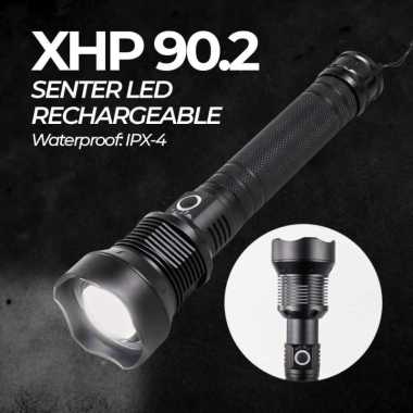 XLAMP Senter LED Flashlight USB Rechargeable XHP90.2