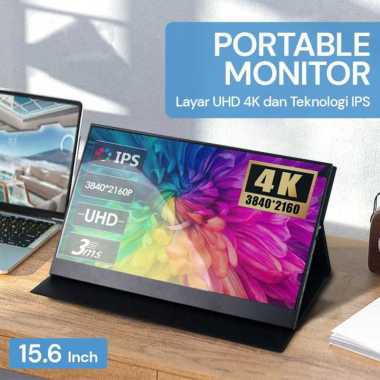 JASUPER Portable Monitor UHD 15.6 Inch 4K IPS 60Hz AMD FreeSync