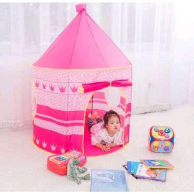 AA- tenda mainan anak TENDA bentuk Castel ANAK ANAK pink