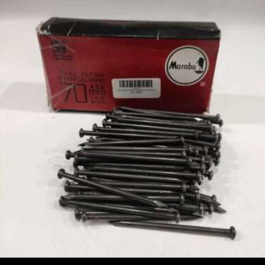 Paku Beton Hitam Marabu uk 2 2.5 3 4 5 6 7 10 12 cm - 12 cm Silver 7 cm