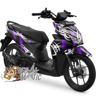 Stiker Beat Street Full Body Decal full body motor Beat Street FI EPS 2017-2019 Deluxe 2020-2023 - Grafis Tribal 2020-2023 Ungu