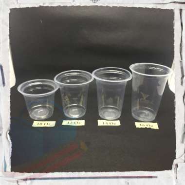 Gelas Plastik / Cup Plastik Gelas 88 10oz 12oz 14oz 16oz isi 50pcs Hijau 16 Oz