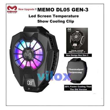 DL05 MEMO FAN COOLER cooling game radiator kipas pendingin digital RGB