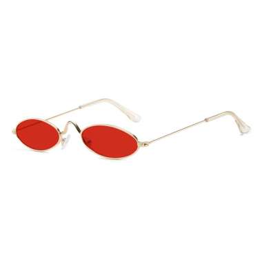 BITZEN Kacamata Unisex Classic Retro Metal Frame - BZ07 Merah