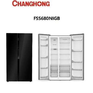 CHANGHONG FSS-680NiGB KULKAS 2 PINTU SIDE BY SIDE INVERTER 590 LITER