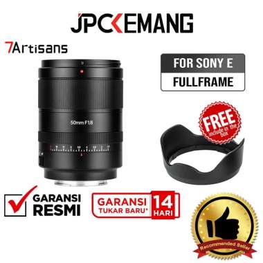 JPC KEMANG 7Artisans AF 50mm f1.8 for Sony E Fullframe 7Artisan 50 mm f/1.8 GARANSI RESMI Standard P