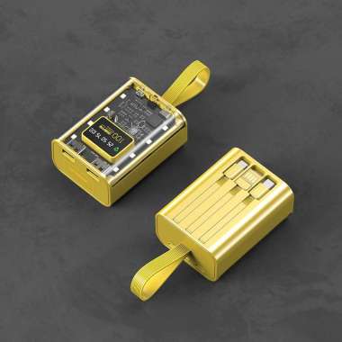 Power Bank Box 55W Baterai 18650 Universal Digital + Baterai powerbank powerbox 10000mah KUNING 1000