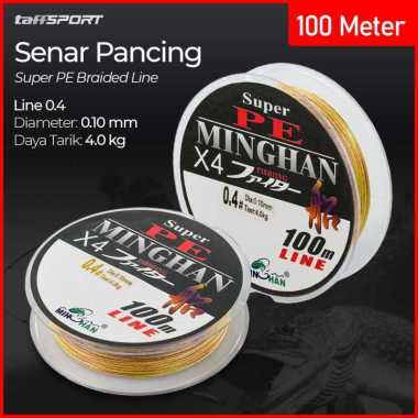 TaffSPORT MINGHAN Senar Benang Tali Pancing Super PE Braided Line 100M 1.0