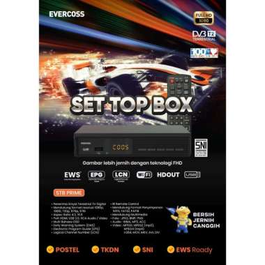 Evercoss Set Top Box Pro Digital TV Receiver Full HD STB+WIFI DONGLE