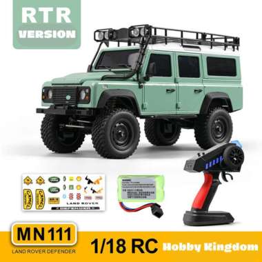 MOBIL RC MN111 MN 111 D110 RTR KIT FULL PROPO SKALA 1/18 4AWD MN111 RTR Hitam
