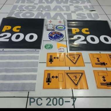 Sticker Excavator Komatsu PC 200-7 PC200-8 PC200-6 Multivariasi