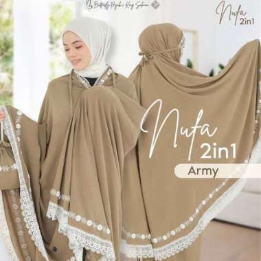 MUKENA NUFA 2 In 1 BUTTERFLY HIJAB MUKENA DEWASA Punch