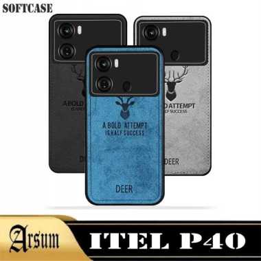PROMO Case DEER ITEL P40 Softcase silikon terbaru ITEL P40 HITAM