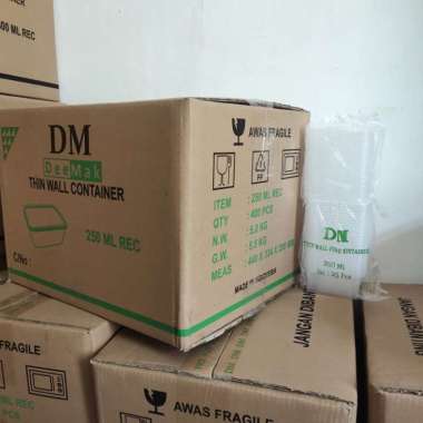 Thinwall Dm Kotak Panjang 250 Ml Rec - 250Ml Rec - 400 Set Promo