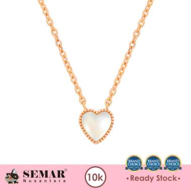 Kalung Emas Kalila Love Gold 10K Semar Nusantara, Warna Putih