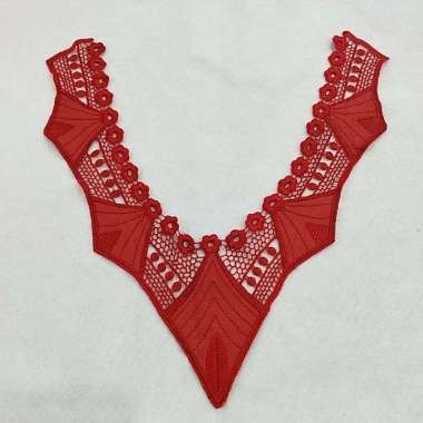 Renda Bordir Leher Merah 2