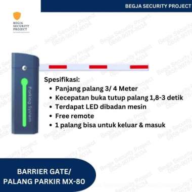 Barrier Gate/ Palang Parkir/ Palang Otomatis MX-80 3 Meter