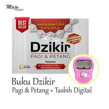 paket buku dzikir pagi & petang setelah shalat dan tasbih digital pustaka elba maju mandiri sukamaju