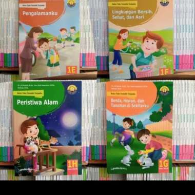 Buku Sd Teks tematik terpadu kelas 1 E F G H Yudhistira Multivariasi Multicolor