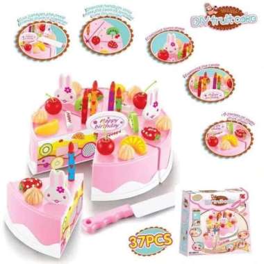 MAINAN KUE ULANG TAHUN - BIRTHDAY CAKE 37 PCS