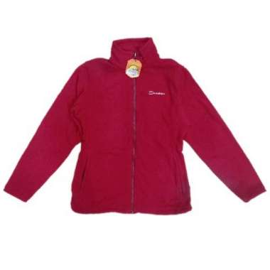 Berghaus Jaket Polar Tebal Pria dan Wanita 1/2 Zip Merah Muda M