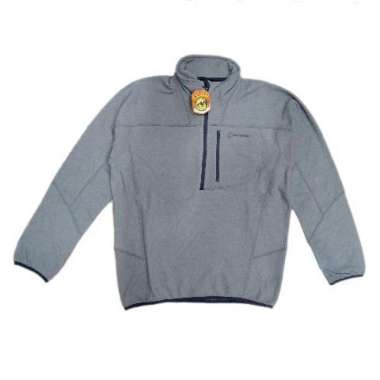 Berghaus Jaket Polar Tebal Pria dan Wanita 1/2 Zip Abu-abu M