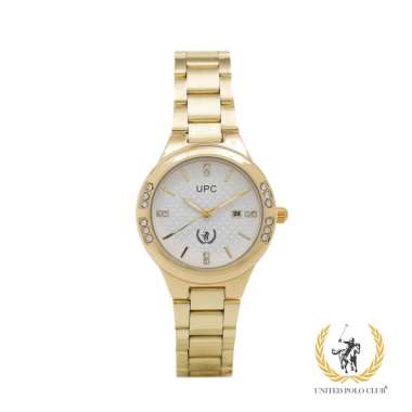 UNITED POLO CLUB Jam Tangan Wanita Stainless Original L-103 Unisex Gold - White
