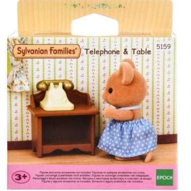 SYLVANIAN FAMILIES Telephone & Table- Miniature Boneka Karakter