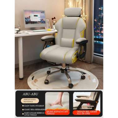 Yup Kursi Gaming Gamers Gaming Chair Kursi Kantor Kurs Abu-abu