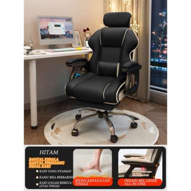 Yup Kursi Gaming Gamers Gaming Chair Kursi Kantor Kurs Hitam+Pedal
