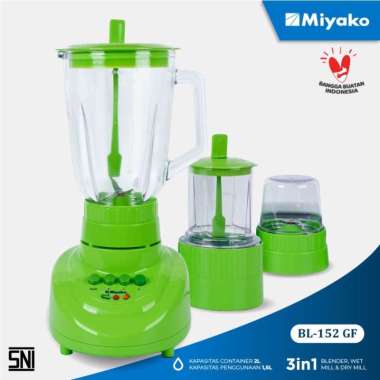 MIYAKO Blender BL 152 GF 3 IN 1 - Blender Kaca Miyako BL 152 GF 1.5L