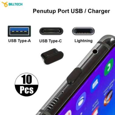 Dust Plug Cover Penutup Port Charger Laptop HP USB Type A Type C Lightning USB Type C