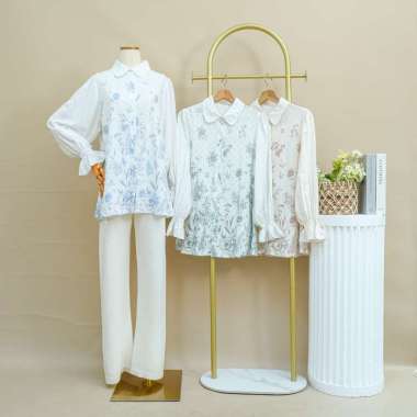 Baju Kemeja T144 Linen Sanctuary Semua Ukuran Frost