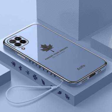 Promo Case Maple Samsung A12 / M12 Softcase Plating Terbaru Samsung A12 Biru