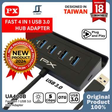 USB 3.0 Hub Adapter Converter Laptop Phone Holder 4 in 1 PX UA400B