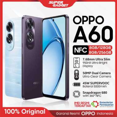 OPPO A60 8/128 8/256 RAM 8GB ROM 128GB 256GB 8 128 256 GB HP Smartphone Android Original 8/256GB Bir
