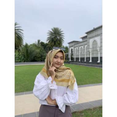 Songket Pash - Hijab Segi Empat Jilbab Motif Songket Palembang Gold