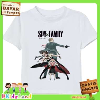 Kaos Anak Laki Laki Lengan Pendek Motif SPY X Family 1 10 Tahun Dkidzland Bahan Adem 3-4 tahun