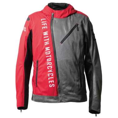 Jaket Motor - 56design Slash Mesh Grey Cherry Red Original M