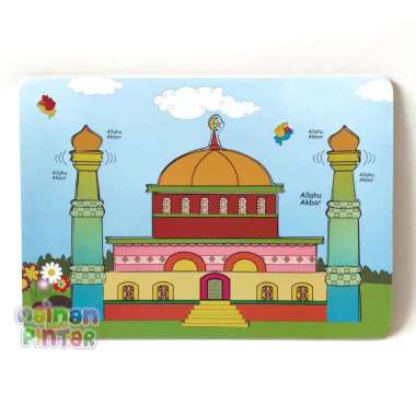 Mainan Kayu Pintar Puzzle Kayu Edukasi SNI Murah dan Lengkap Masjid