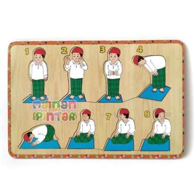 Mainan Kayu Pintar Puzzle Kayu Edukasi SNI Murah dan Lengkap Sholat Pria