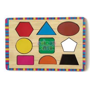 Mainan Kayu Pintar Puzzle Kayu Edukasi SNI Murah dan Lengkap Geometri